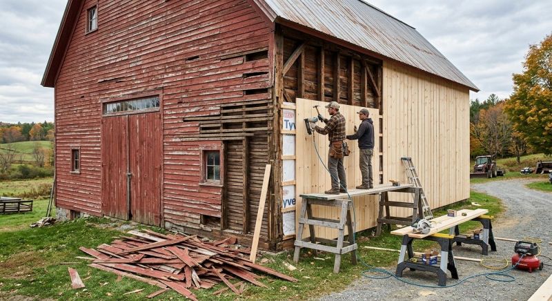 Barn Siding Replacement in Fayette County, GA