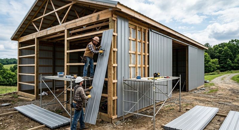 Metal Barn Siding Installation in Henry County, GA